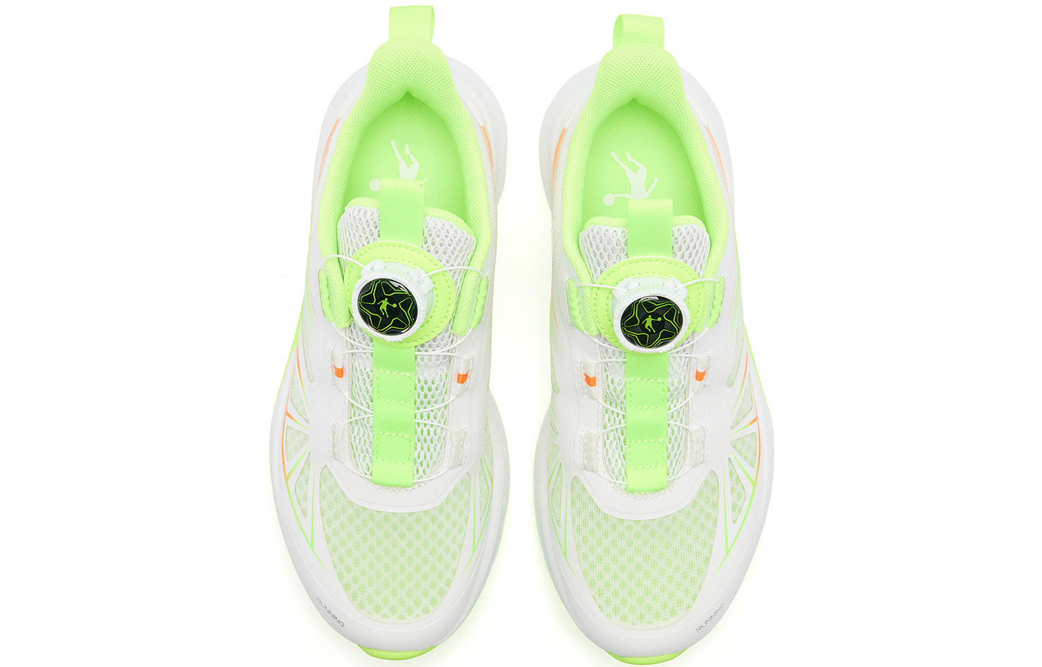 QIAODAN Легкие, дышащие, амортизирующие, низкие детские кроссовки Light Speed 2.0 Jordan White Origin Green — фото 4