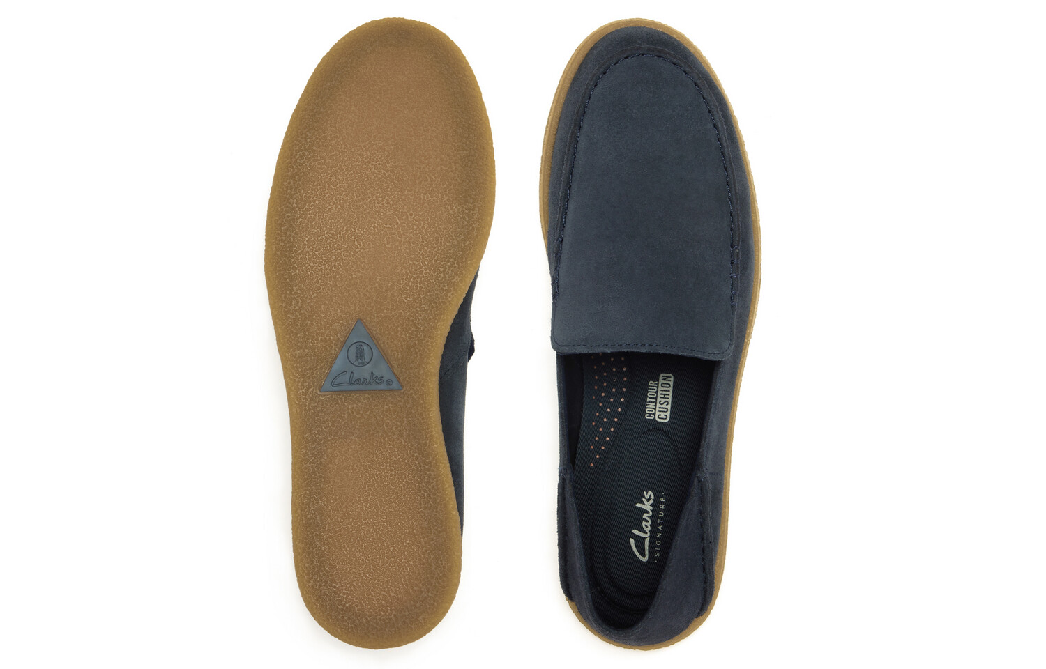 Лоферы мужские темно-синие Clarks — фото 4