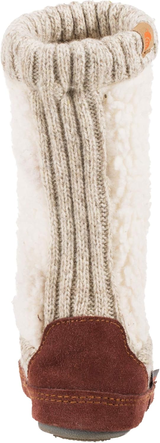 Унисекс-тапочки Acorn Cozy Slouch с подошвой для использования в помещении и на улице, Buff Popcorn — фото 4
