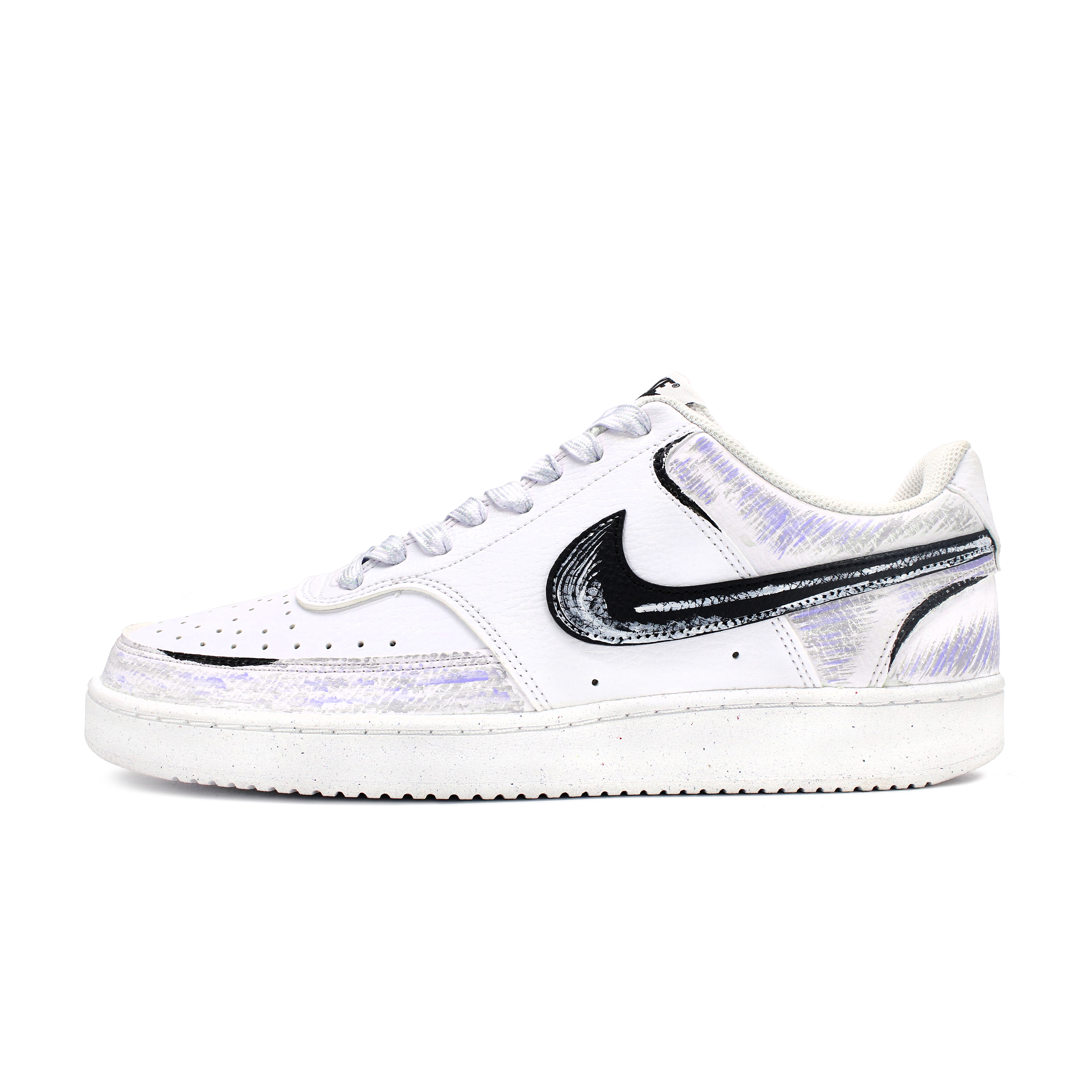 

Nike Кроссовки Court Vision 1 с низким верхом, противоскользящие, износостойкие, мужские, фиолетово-белые