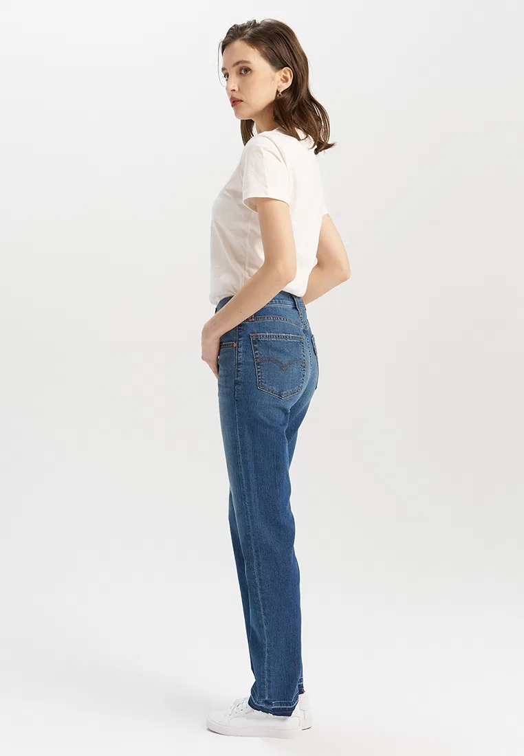 Джинсы женские, высокая талия, прямые, Levi’s 724, синие Levi'S — фото 4