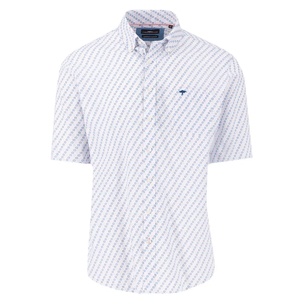 

Рубашка с коротким рукавом Fynch Hatton Seasonal Combi Print, белый