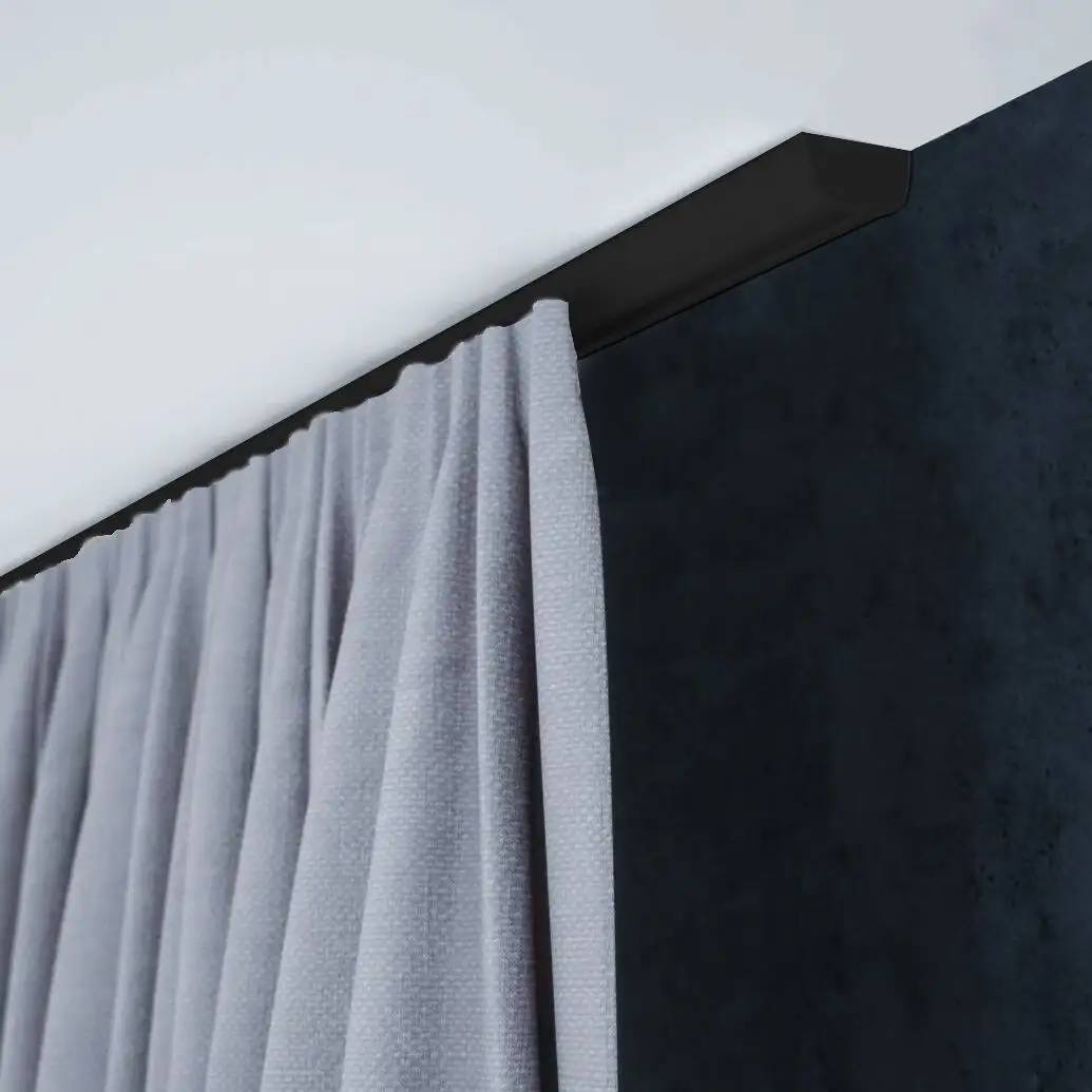 

SN DECO GROUP Карниз для штор "Предметный рельс SC", 1 направляющая, фиксированный размер 320 см, черный