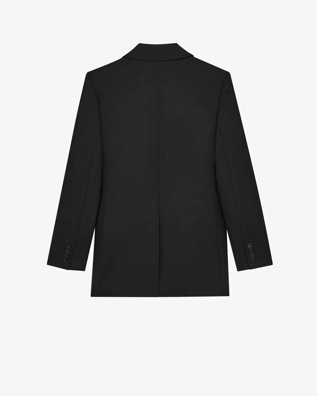 Двубортный жакет из шерсти SAINT LAURENT, черный — фото 2