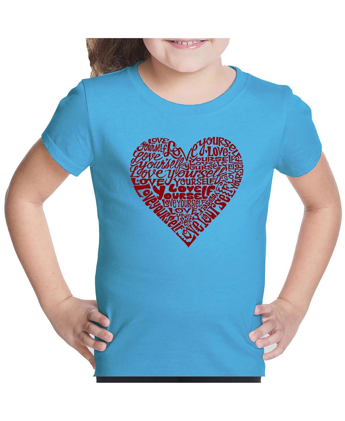 

Child Love Yourself - футболка для девочек с надписью Word Art LA Pop Art