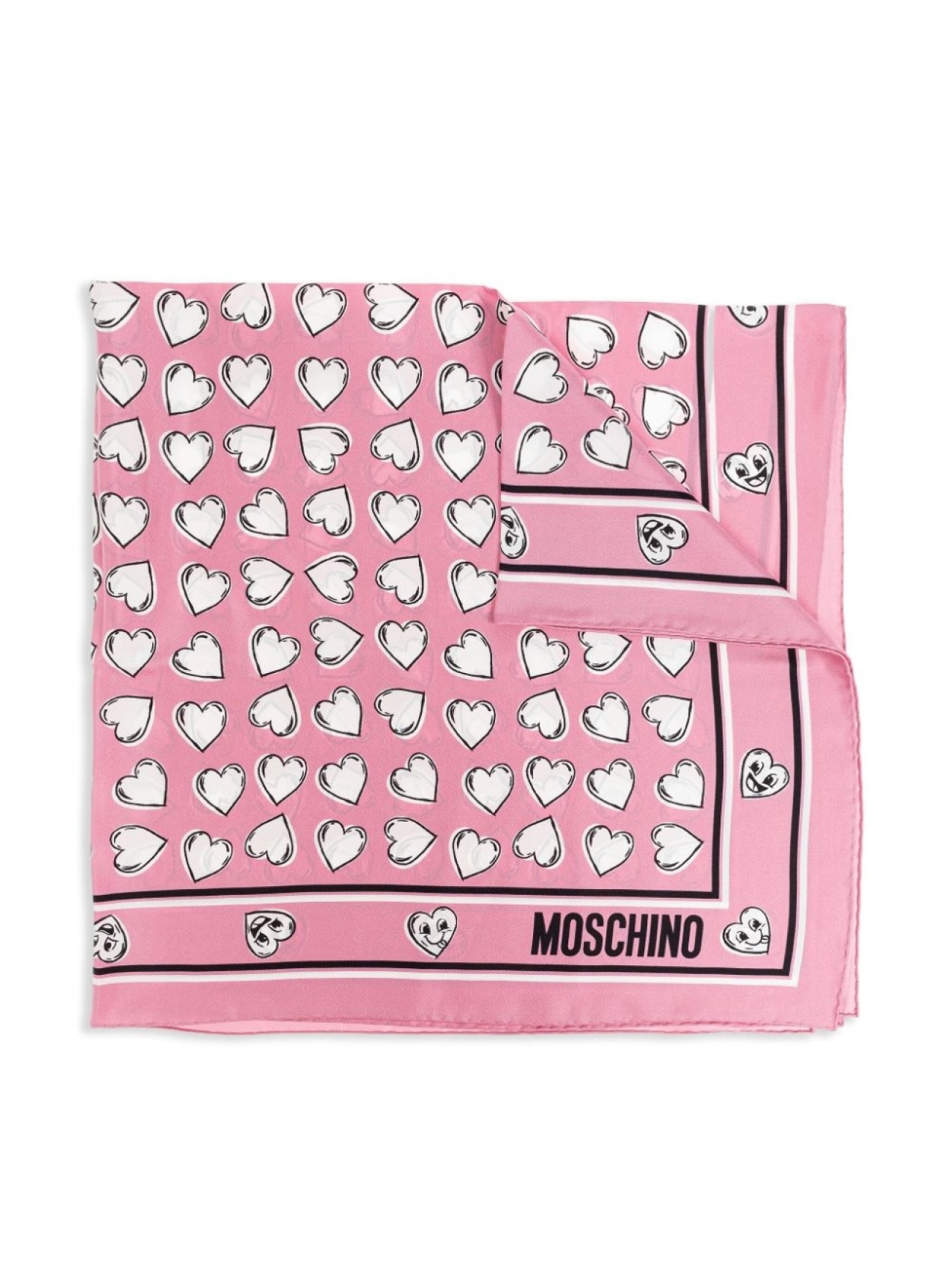 

Moschino платок с принтом, розовый
