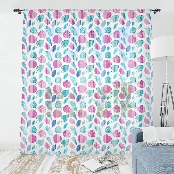 

Штора Abakuhaus Exotisch 2 шт, 274x220x0,5 см цвет sea blue magenta