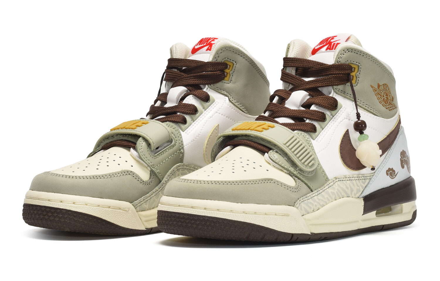 

Кроссовки JORDAN Legacy 312 Vintage Basketball Shoes Women's High-Top Green Brown