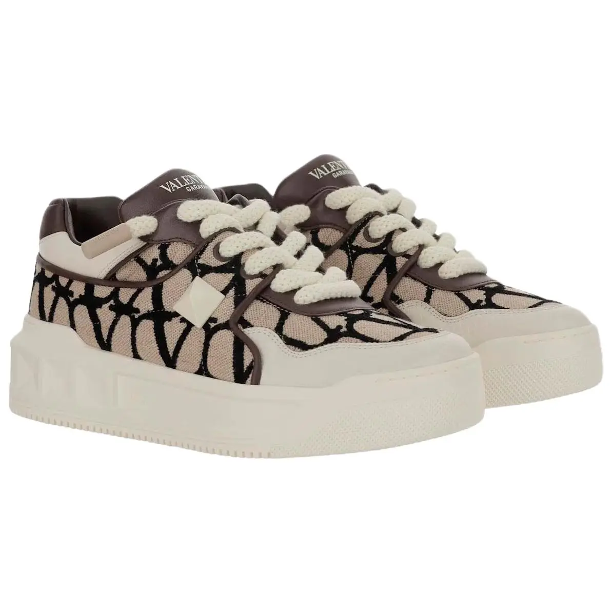 GARAVANI One Stud Xl низкие скейтерские кроссовки мужские gray Valentino, серый — фото 3