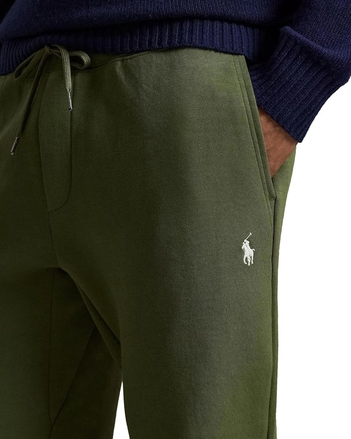 Мужские спортивные брюки POLO RALPH LAUREN Double Kint, коллекция 2025 года, Rl Olive Green — фото 3