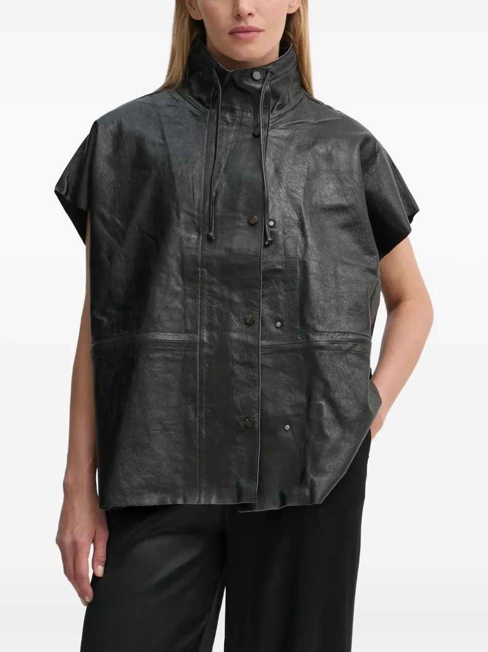 

Кожаный жилет Mortimer Day Birger Et Mikkelsen, черный