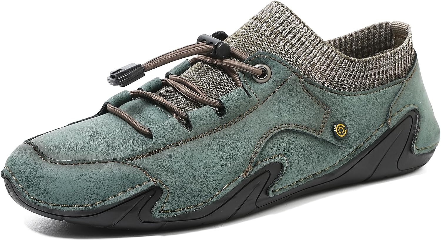 

Мужские водонепроницаемые кожаные кроссовки ручной работы, ботинки Чукка для мужчин, обувь для прогулок и вождения на улице Abborora, зеленый