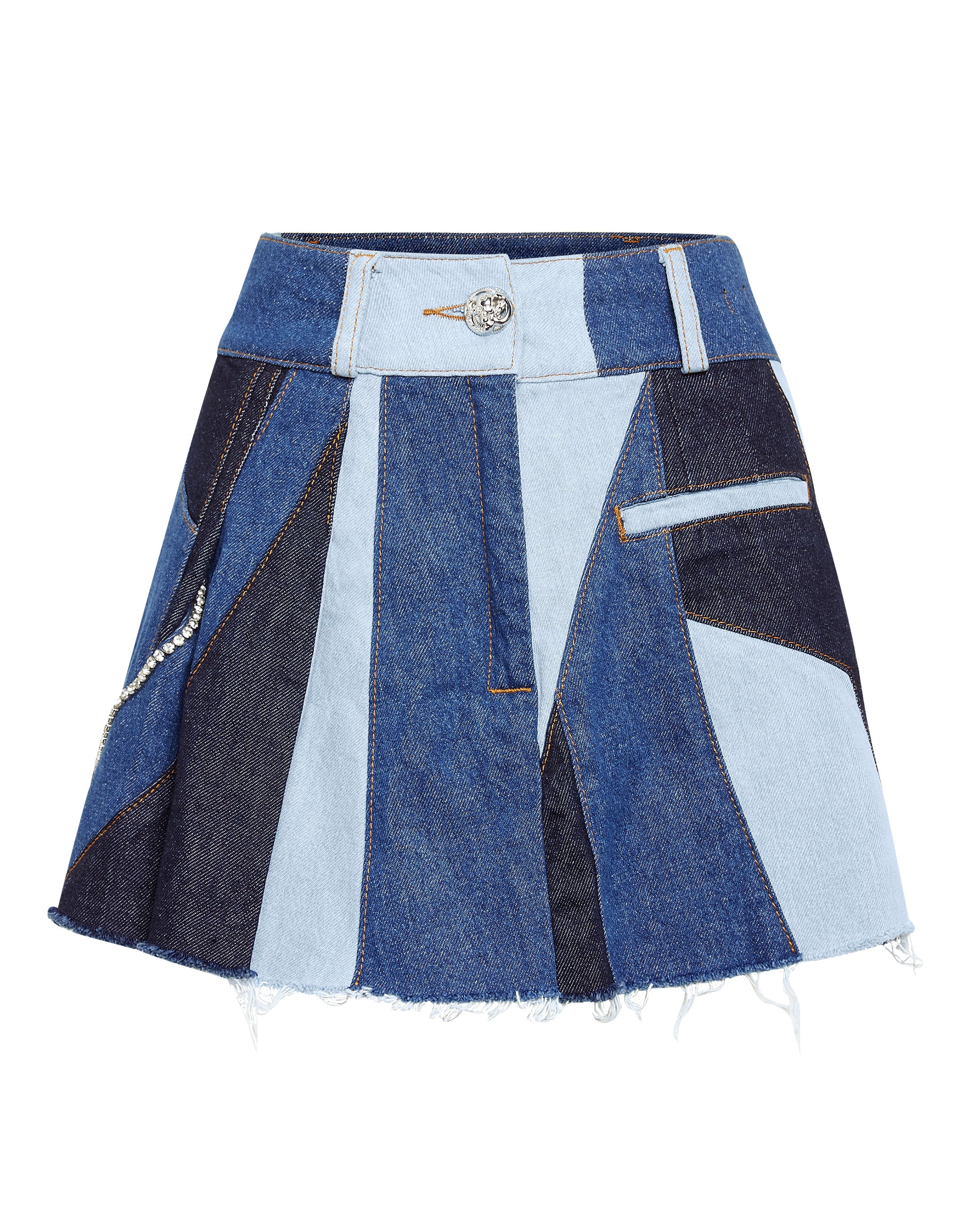 

Джинсовая мини-юбка PHILIPP PLEIN, цвет middle blue