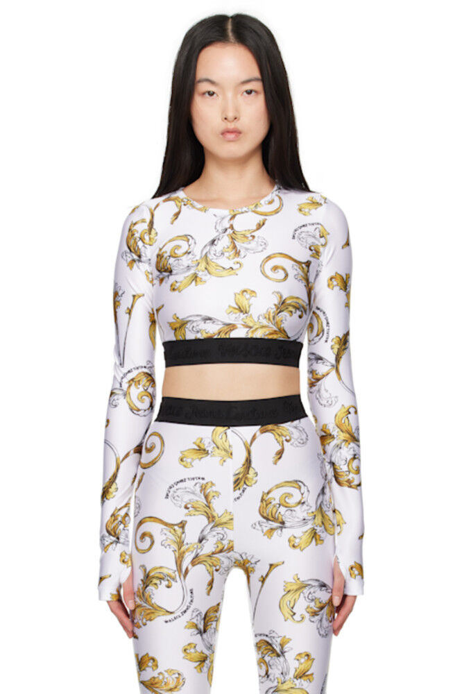 

Футболка с белым контуром Barocco Versace Jeans Couture