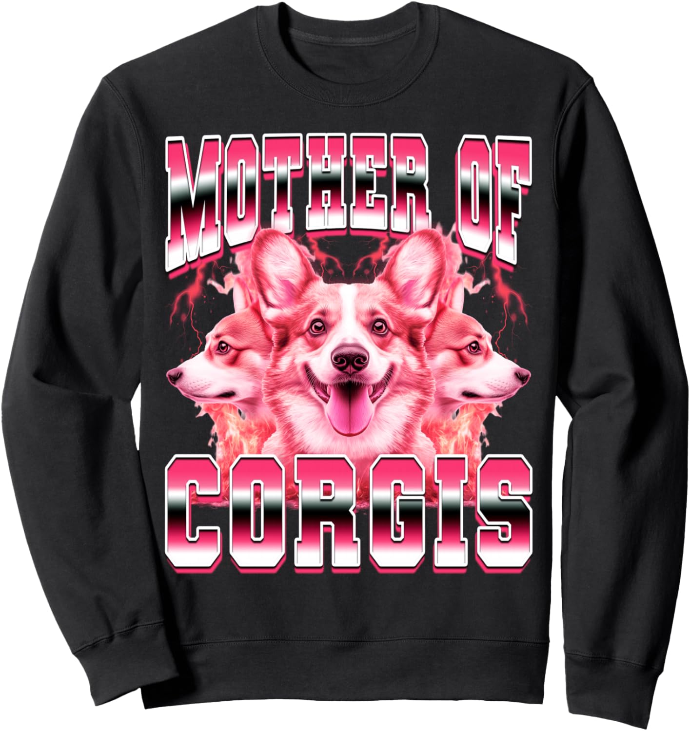 

Мама-корги, собака корги, День матери, толстовка в стиле 90-х Corgi Dog 90S Bootleg Style Gifts, черный