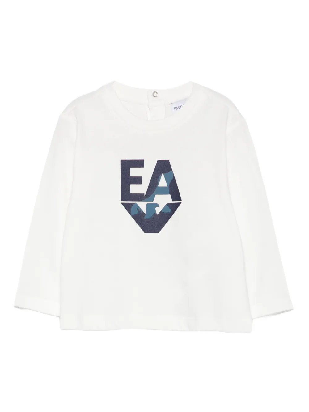 

Лонгслив с логотипом Emporio Armani Kids, белый