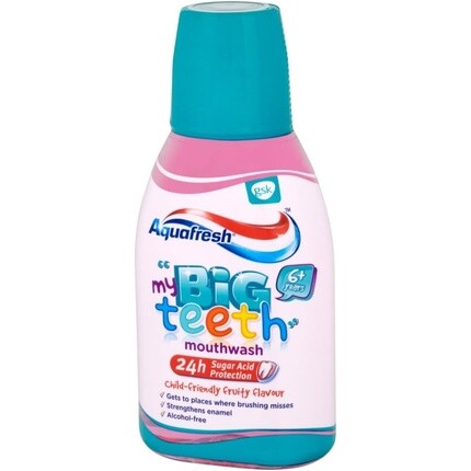 Aquafresh Kids Ополаскиватель для рта Big Teeth для детей с фруктовым вкусом 300 мл — фото 2