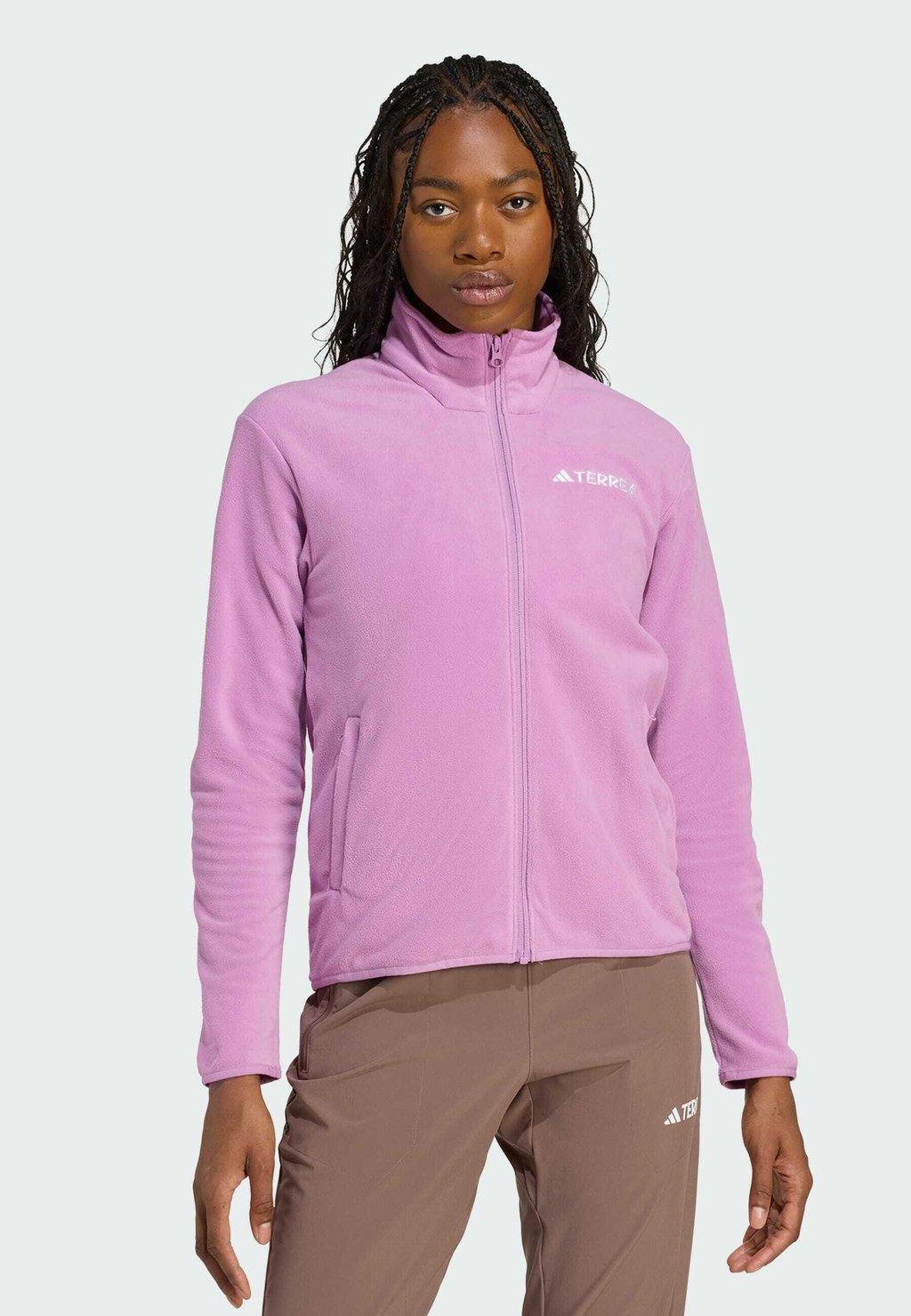 

Флисовая куртка W MT ESS FZ Adidas Terrex, цвет Preloved Purple