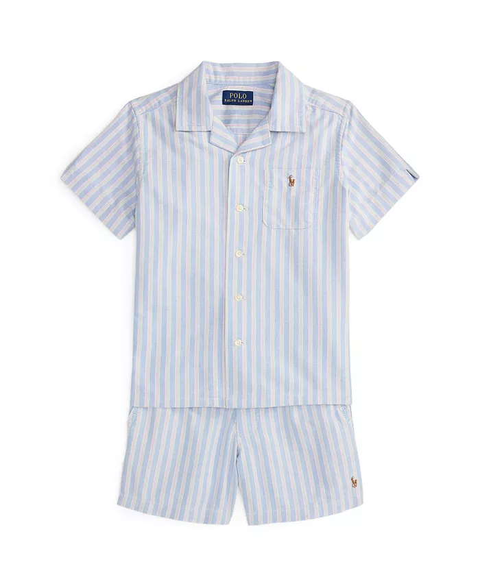 

Детский комплект для мальчиков: рубашка-поло Oxford Prepster и шорты (2 предмета) Polo Ralph Lauren, мультиколор