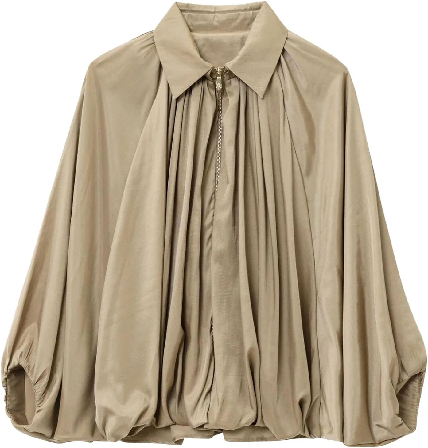 Куртка-бомбер женская с летучей мышью, Polyester, Khaki