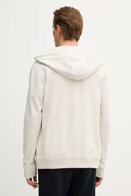 Бежевая толстовка с капюшоном DHM Interlock Zip U.S. Polo Assn. — фото 3