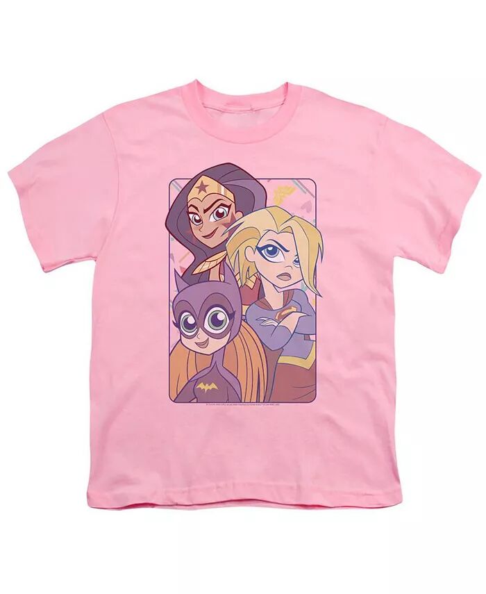 

Мальчики DC Comics Superhero Girls Dont Box Us в футболке с коротким рукавом / футболке DC Superhero Girls, розовый