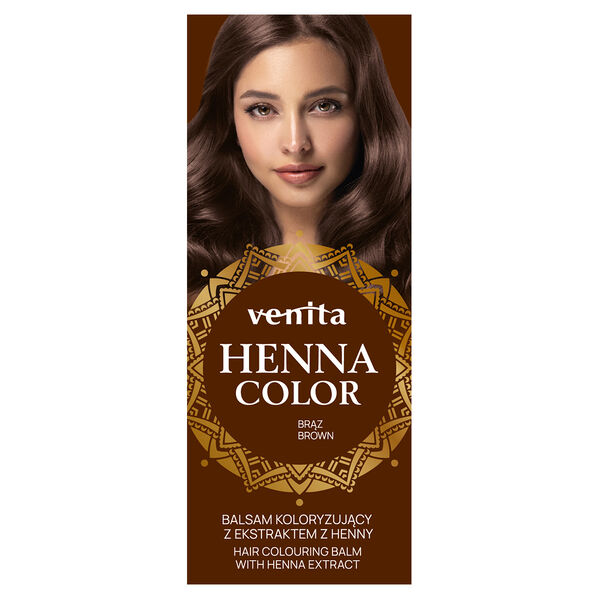 

Бальзам для окрашивания волос с экстрактом хны 15 коричневый, 75 мл Venita Henna color, цвет 15 bronze