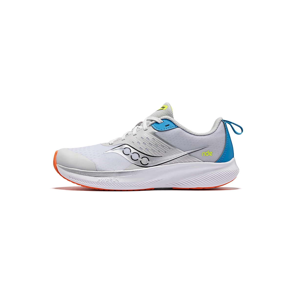 Низкие беговые кроссовки white silver детские Saucony, белый серебряный — фото 3