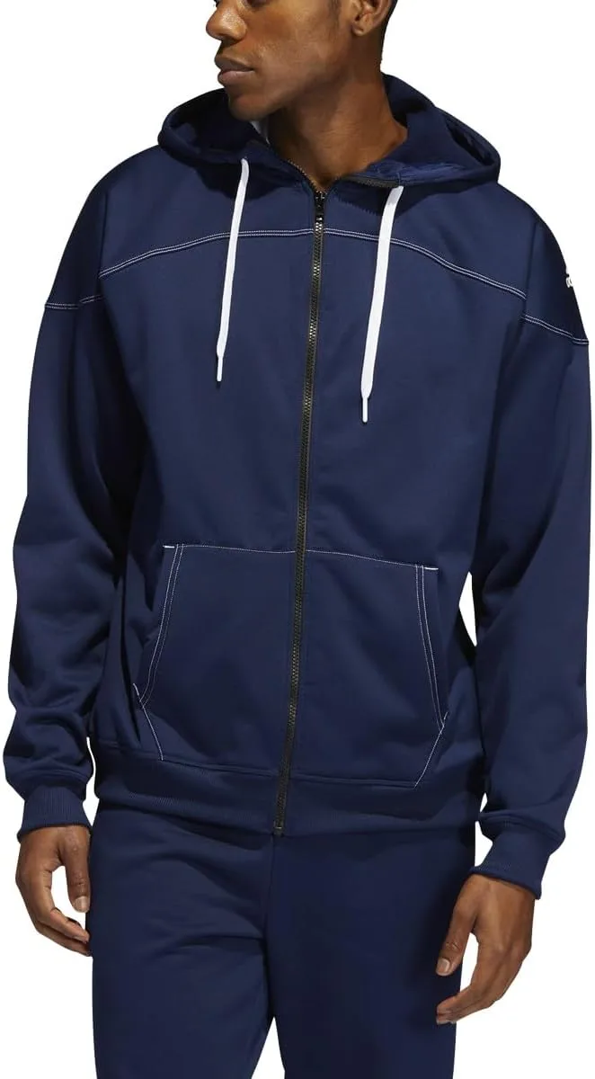 Толстовка с молнией Adidas Unisex-Adult Adidas Mens Stadium Full Zip Hoodie M, сине-белый