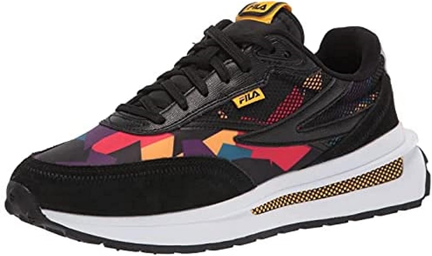 

Мужские винтажные кроссовки Fila Renno '90s 1CM01283, черный/старое золото/капри бриз, черный/золотой