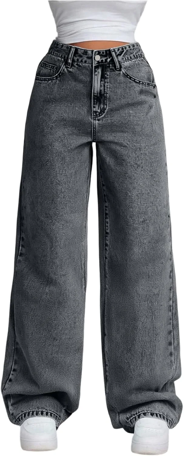 

Джинсы женские baggy high waisted wide leg