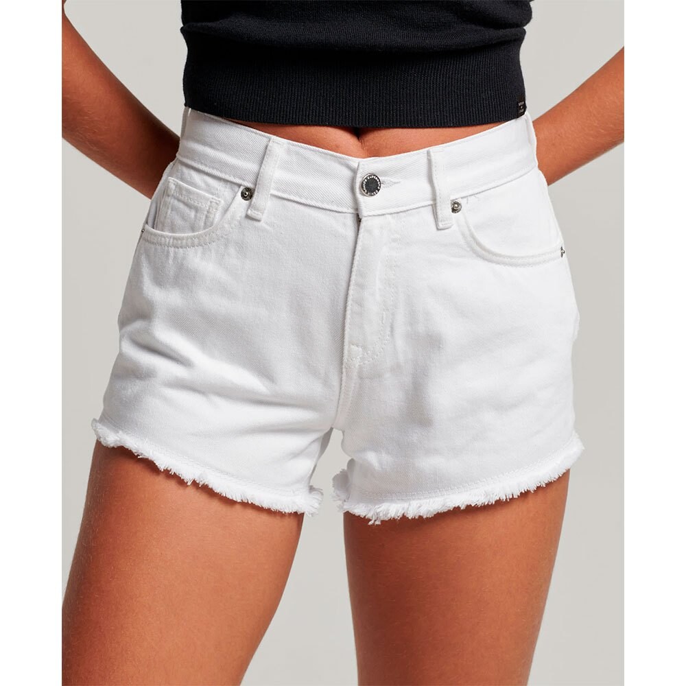 

Джинсовые шорты Superdry Studios High Rise, белый