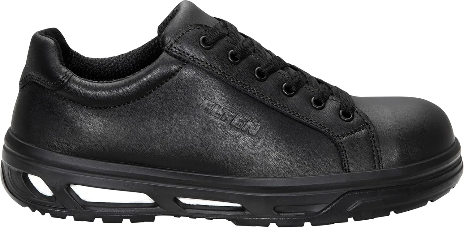 Защитные ботинки ELTEN Noel XX10 Black Low ESD S2 для мужчин и женщин, кожаные, со стальным защитным носком, легкие, спортивные — фото 2