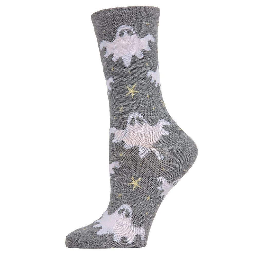

Светящиеся в темноте носки с призраками MeMoi, цвет Med Gray Heather