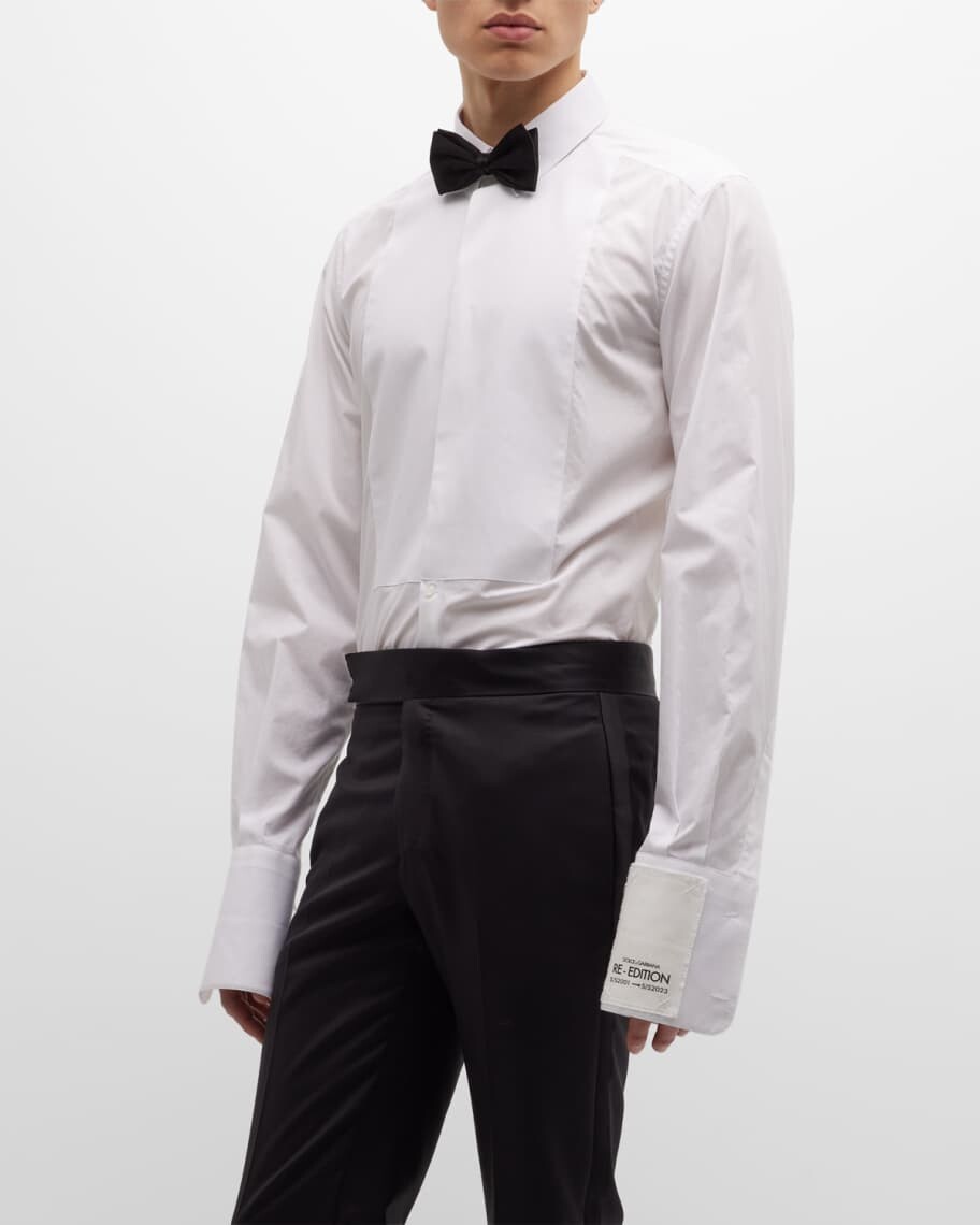 

Мужская рубашка-смокинг с нагрудником спереди Dolce&Gabbana