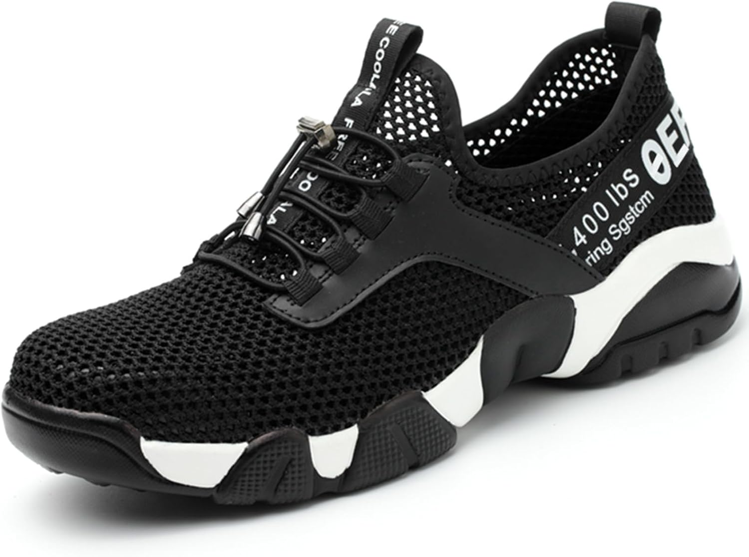 

Кроссовки Micoklinlin Black Steel Toe для мужчин, легкие дышащие кроссовки, защитная обувь для походов, не скользящие для походов, Breathable Safety Shoes