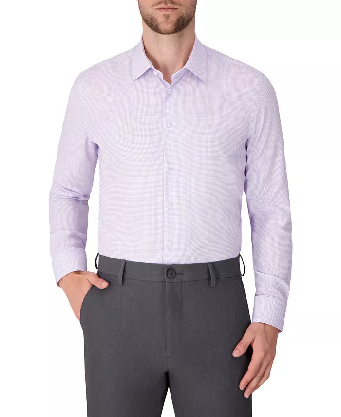 

Мужская длинная рубашка с принтом в клетку 4-Way Report Collection, фиолетовый