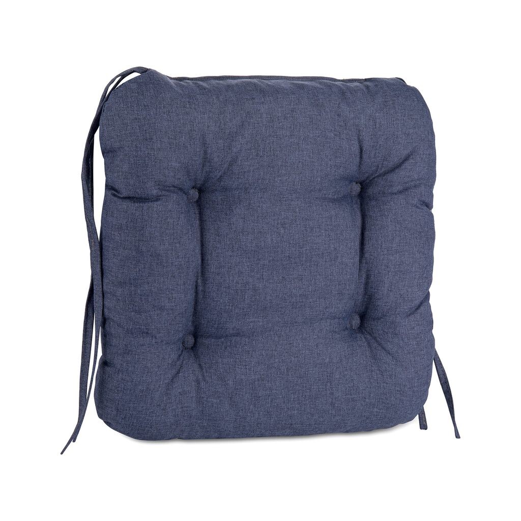 

Pillows24 - Уличная подушка для садовых стульев [40x40см] - Всепогодная подушка для сиденья с крепежными ремнями для садовой мебели или стула - синий