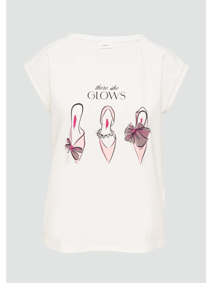 

s.Oliver Футболка цвета 02D1_cream, Хаки, s.Oliver Футболка цвета 02D1_cream