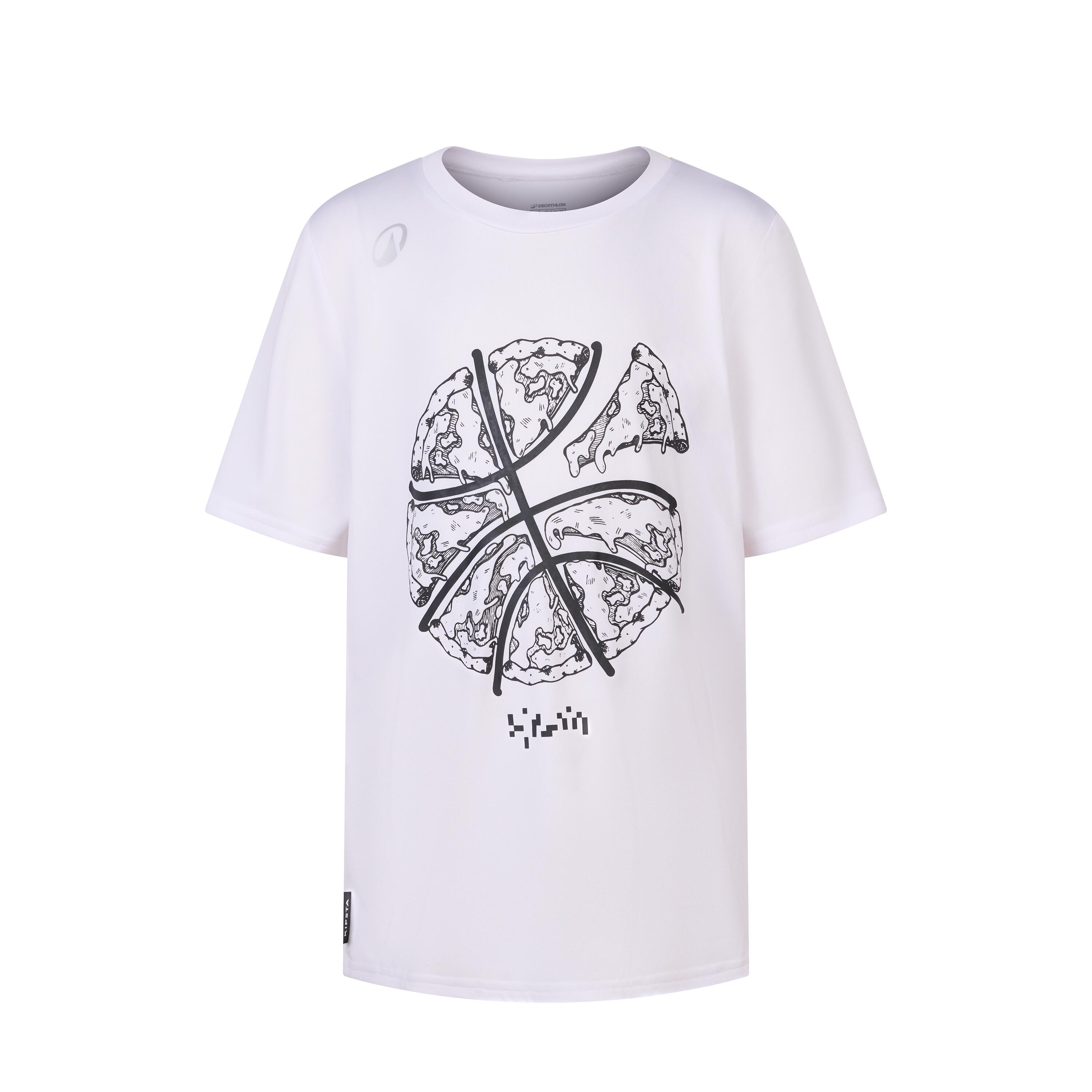 

Молодёжная баскетбольная футболка Tarmak TS500 FAST - белая