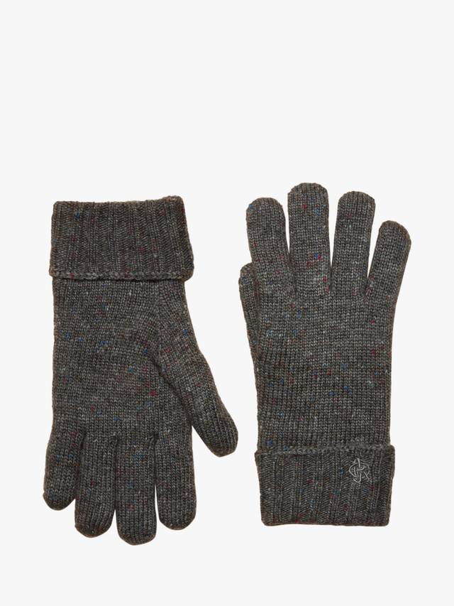 

Перчатки с ребристыми манжетами и подкладкой Joules, Grey