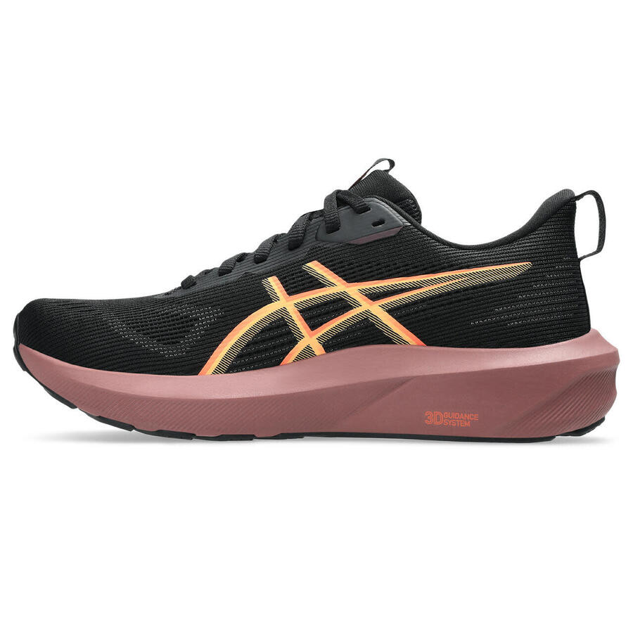 Кроссовки для бега по шоссе женские ASICS GT-1000 14 W - чёрный/коралловый — фото 3