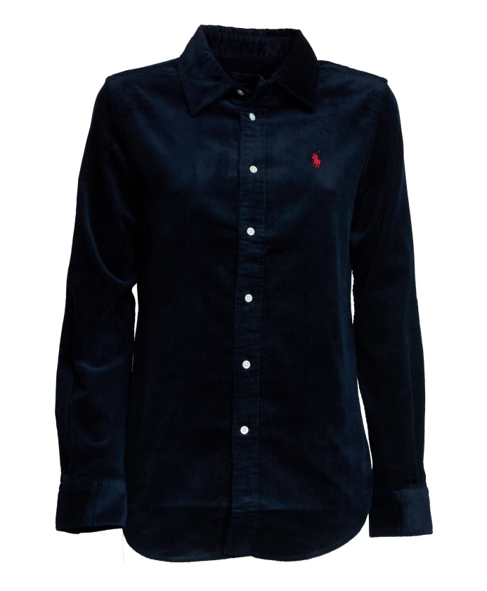 

Эластичная приталенная рубашка Polo Ralph Lauren, синий