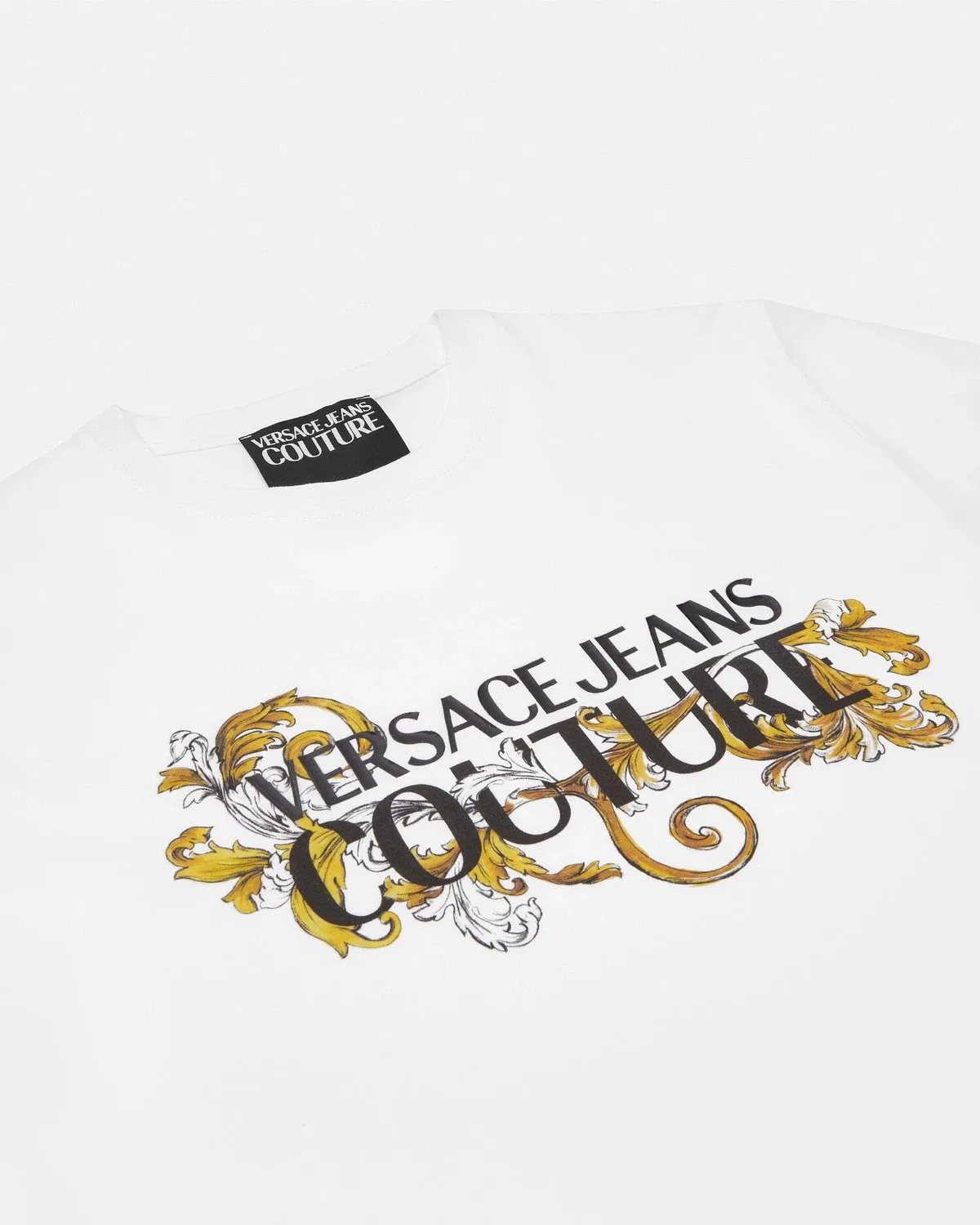 Футболка с логотипом облегающего кроя VERSACE, белый — фото 2