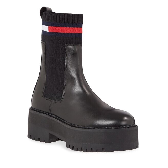 Ботинки Tommy Jeans TjwFlatform Chelsea, черный