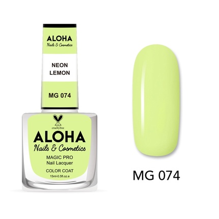 

Лак для ногтей Magic Pro 15 мл - Mg 074 / Неоновый лимон Aloha Nails & Cosmetics
