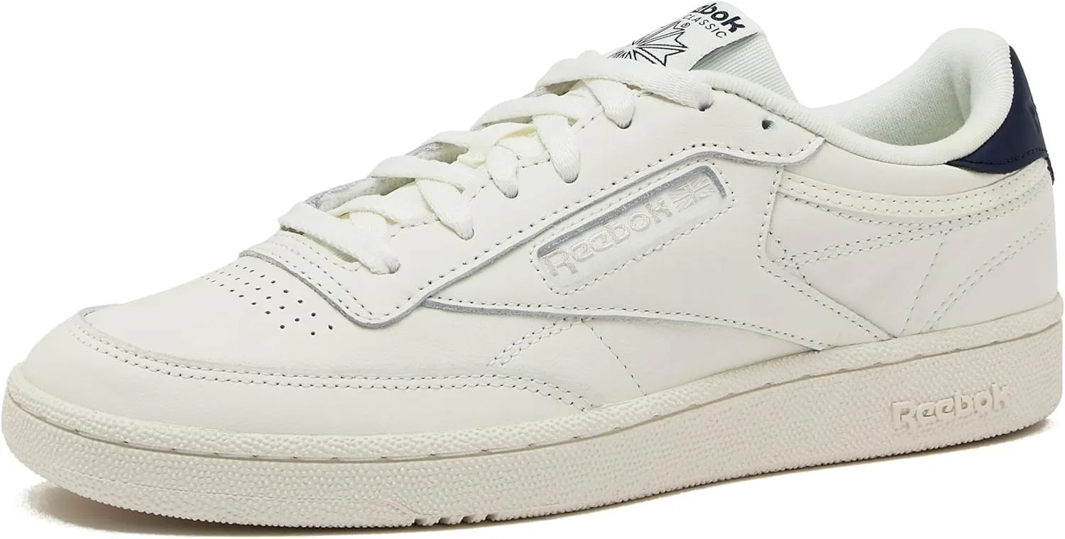 Мужские теннисные кроссовки Reebok Club C 85, Chalk Navy Flint Grey Metallic