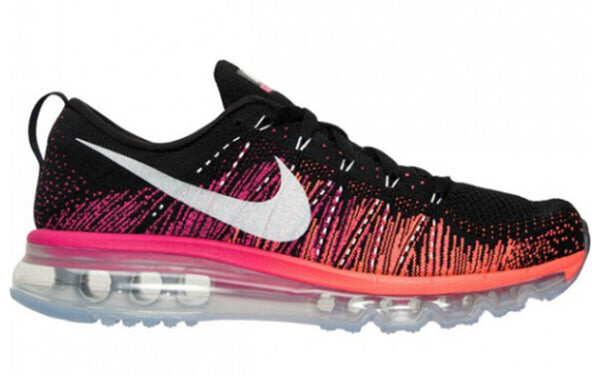 Кроссовки flyknit max черно- pnk фольга h Nike, красный — фото 2
