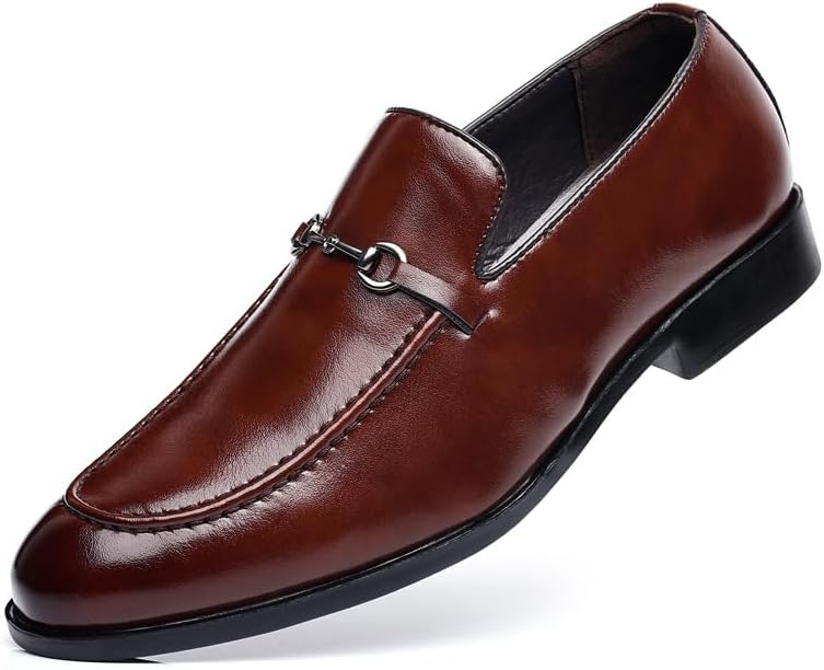 

Мужские классические лоферы TBDZBXT без шнурков с отделкой под пенни для делового стиля и смокинга, коричневый