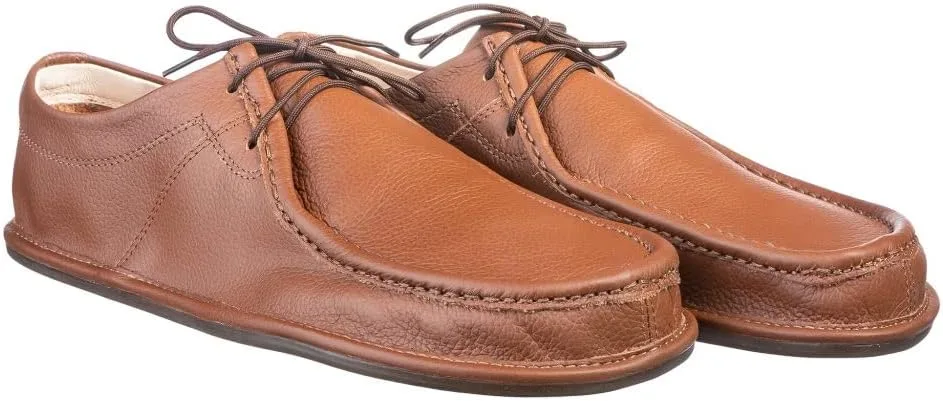 Мокасины Magical Shoes мужские и женские, кожаные лоферы для прогулок, минималистичные низкие туфли, сверхлегкие, нуровке, дышащие, туфли для ходьбы босиком, мокасины, Cameron, коричневый